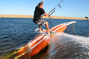 Kitesurfing Slider - La Mercy Lagoon, South Africa