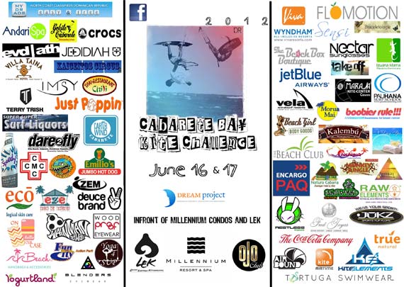 Click to Enlarge! Cabarete Bay Kite Challenge 2012 Sponsors