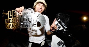 LEN10 MegaLoop Challenge - Winner with Trophy - Lewis Crathern